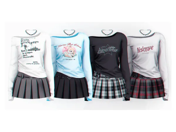 Untouchable T Shirt Skirt by Plbsims - The Sims 3 Custom Content
