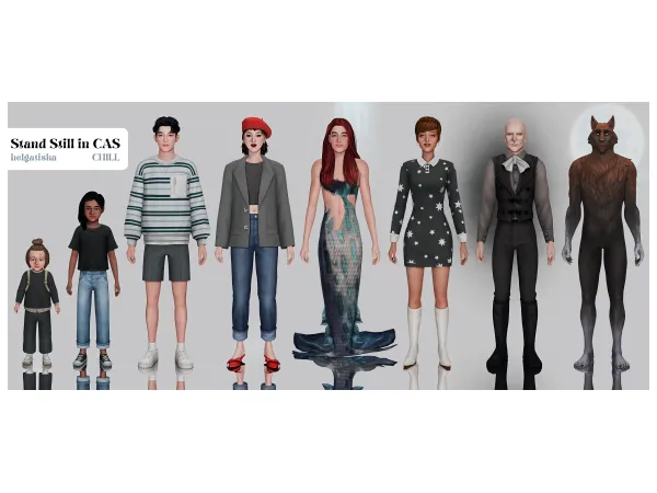 Mix Stand Still in CAS CHILL by helgatisha - The Sims 4 Custom Content