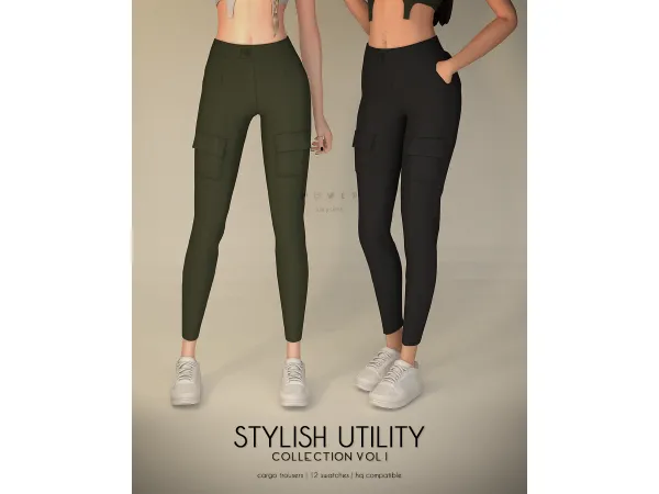 Mix Cargo Trousers Stylish Utility Collection - The Sims 4 Custom Content
