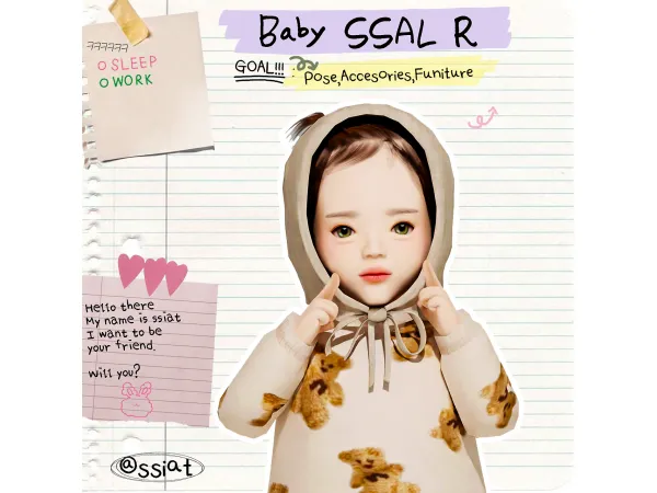 Mix acc)Ssal R for infant - The Sims 4 Custom Content