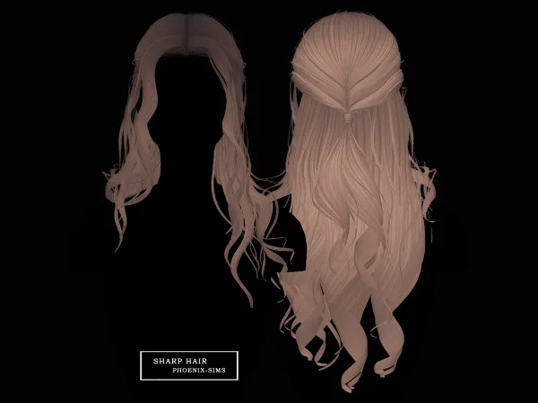 Alpha Sharp Hair - The Sims 4 Custom Content