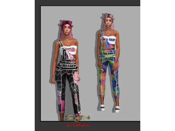 Alpha Jumpsuit with crop top - The Sims 4 Custom Content