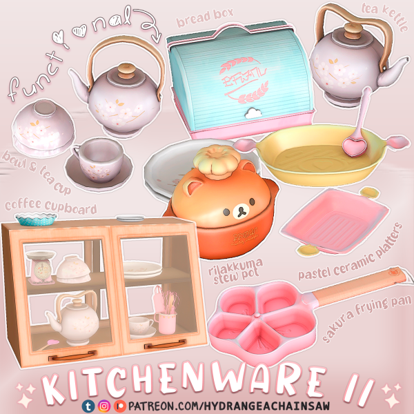Mix Kitchenware II by hydrangeachainsaw - The Sims 4 Custom Content