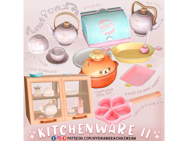Mix Kitchenware II by hydrangeachainsaw - The Sims 4 Custom Content