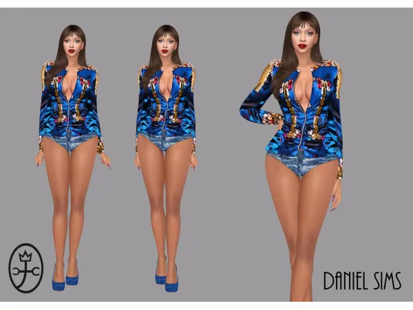 Alpha Beyonce in Jean Charles De Castelbajac - The Sims 4 Custom Content