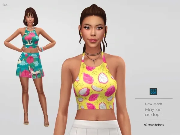 Maxis Match Spring Tanktop 1 - The Sims 4 Custom Content