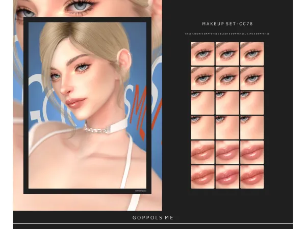 Alpha GPME GOLD MAKEUP SET CC78 by goppolsme - The Sims 4 Custom Content