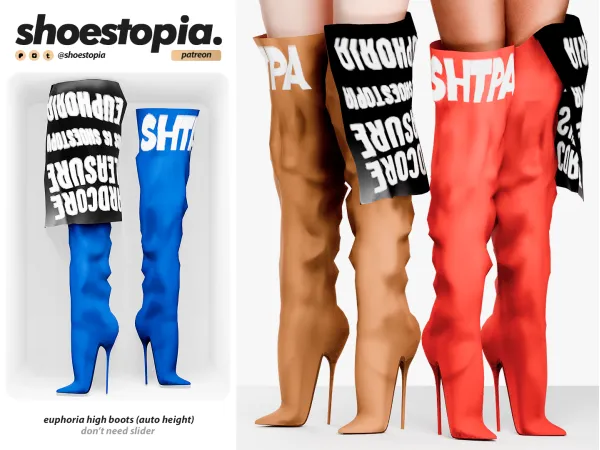 euphoria high boots (auto height) by shoestopia