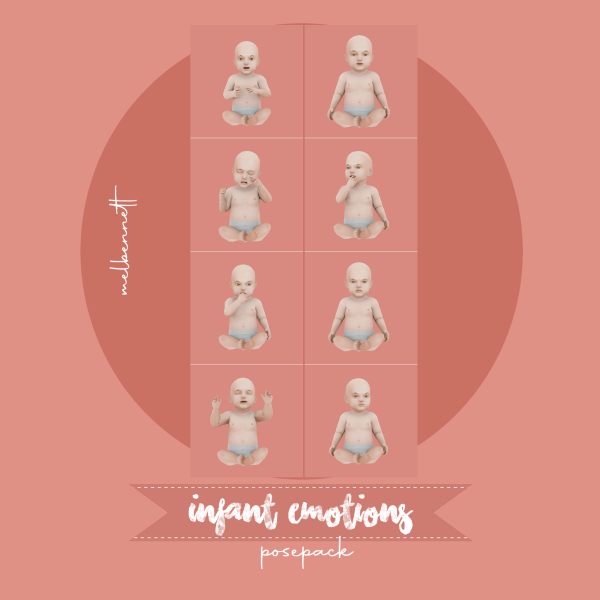 Mix Infant Emotions Posepack by melbennett - The Sims 4 Custom Content