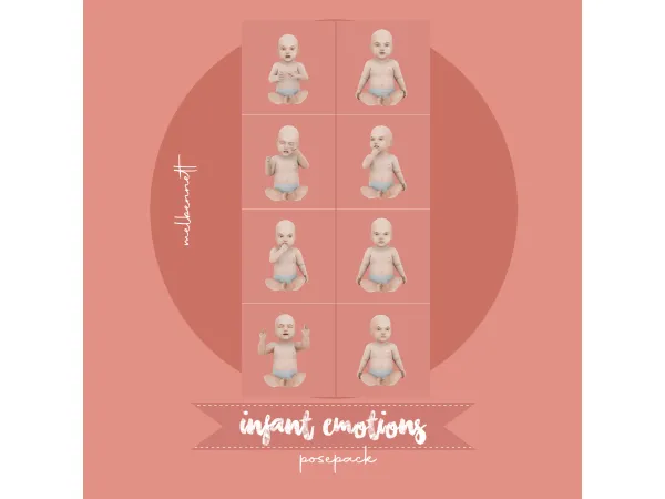 Mix Infant Emotions Posepack - The Sims 4 Custom Content