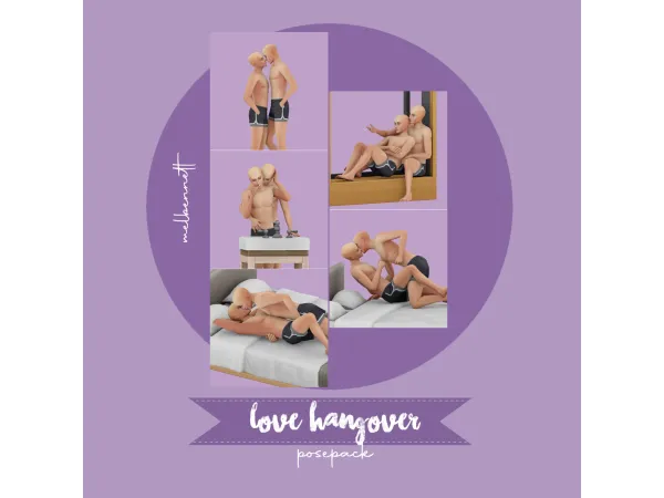 Mix Love Hangover Posepack - The Sims 4 Custom Content