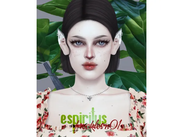 Alpha espiritus freckles n01 by sanctus espiritus - The Sims 4 Custom Content