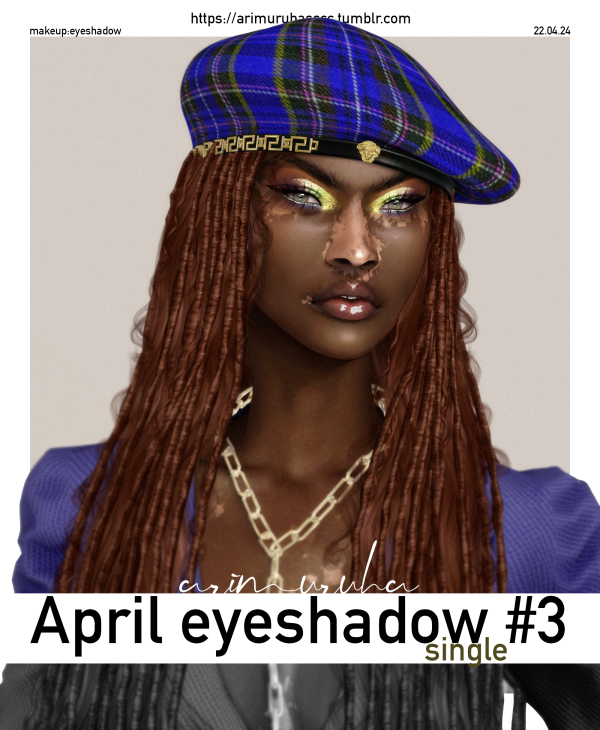 Alpha arimuruha April single eyeshadow 3 by simsfinds - The Sims 4 Custom Content
