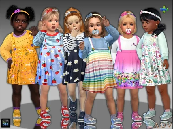 Mix Outfits for toddler girls - The Sims 4 Custom Content