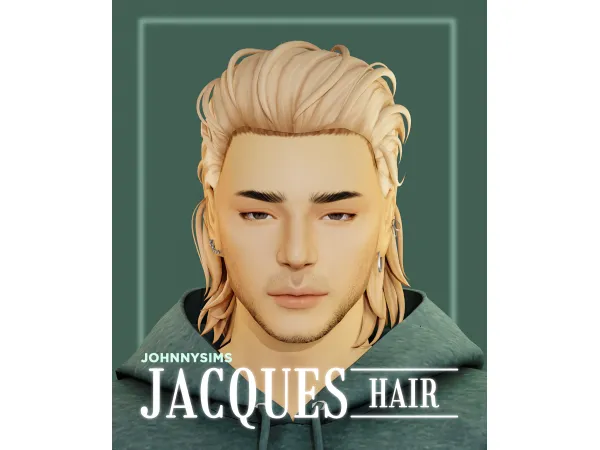 Maxis Match Jacques Hair by johnnysims - The Sims 4 Custom Content