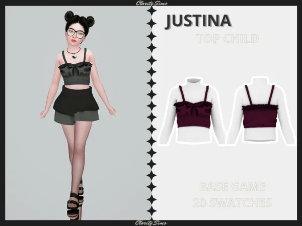Alpha Justina Top Child - The Sims 4 Custom Content