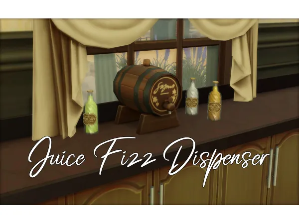 Maxis Match Rustic Juice Fizz Dispenser by Naunakht - The Sims 4 Custom Content