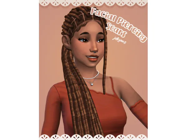 Maxis Match Facial Piercing Scars by melunn - The Sims 4 Custom Content
