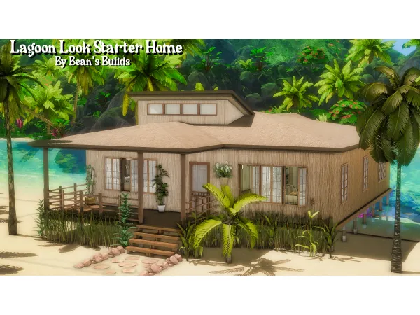 Maxis Match Lagoon Look Starter Home by beansbuilds - The Sims 4 Custom Content