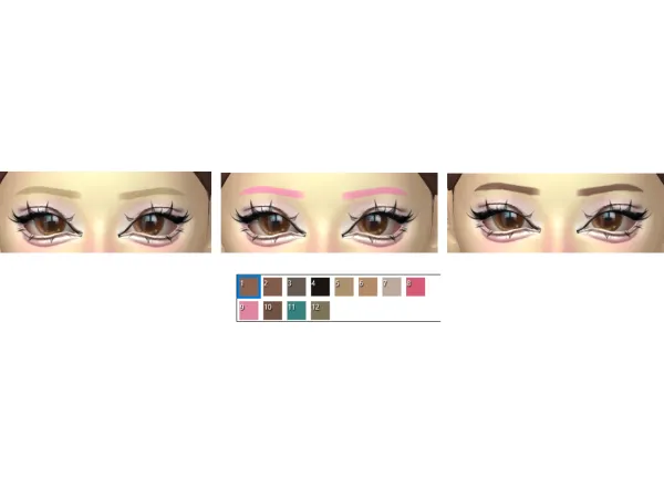 Mix Eyebrows 13 by atomiclight - The Sims 4 Custom Content