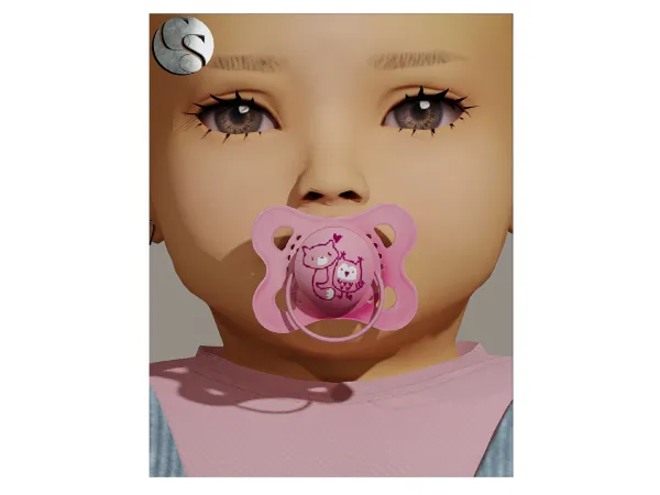 Alpha Teddy Bear Infant Collection (3 Pacifiers ALL IN ONE) by camuflaje - The Sims 4 Custom Content
