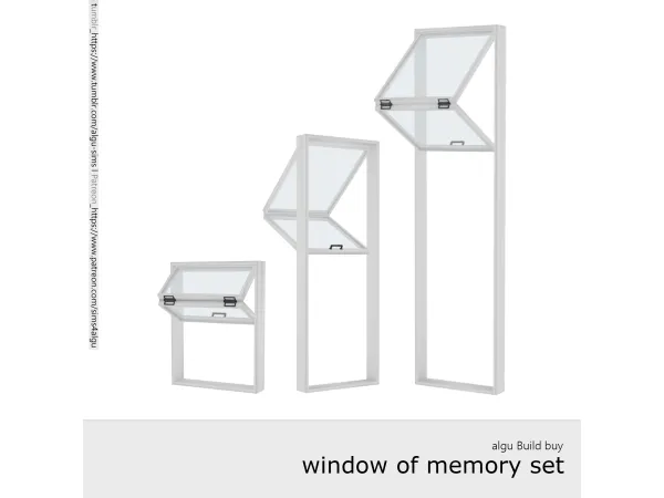 Alpha [algu] modern folding windows set by sims4algu - The Sims 4 Custom Content