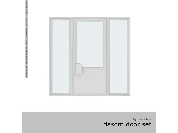 Alpha [algu] dasom door set by sims4algu - The Sims 4 Custom Content