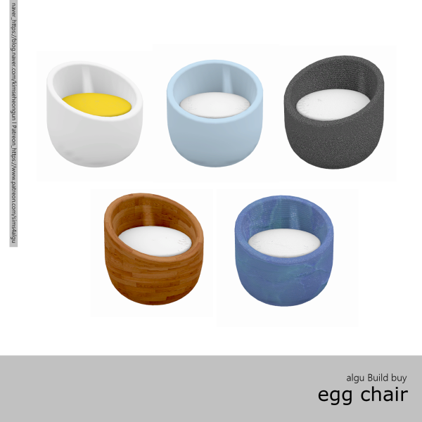 Alpha [algu] egg chair by simsfinds - The Sims 4 Custom Content