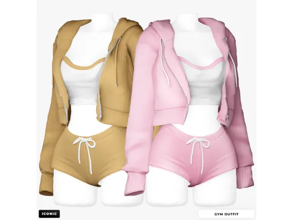 Alpha Gym Outfit Updated by absolutelyiconic - The Sims 4 Custom Content