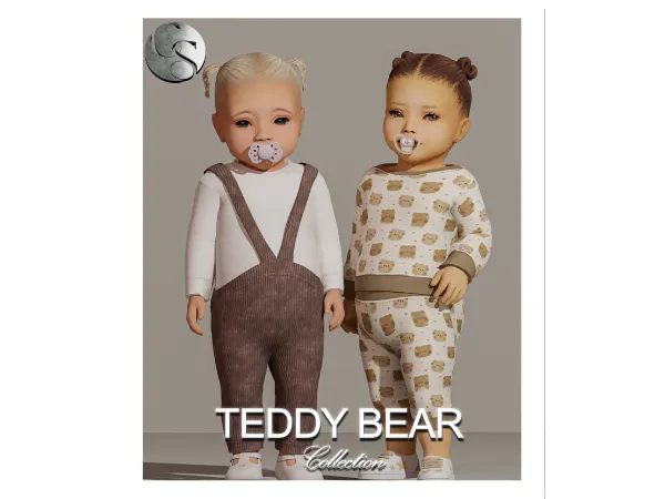 Alpha Teddy Bear Infant Collection (2 sets) by camuflaje - The Sims 4 Custom Content