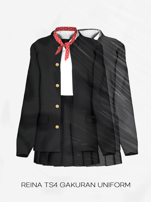 Alpha REINA GAKURAN UNIFORM(F) SCARF(ACC) by simsfinds - The Sims 4 Custom Content