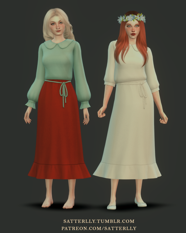 Maxis Match Summer dress Ivy by simsfinds - The Sims 4 Custom Content