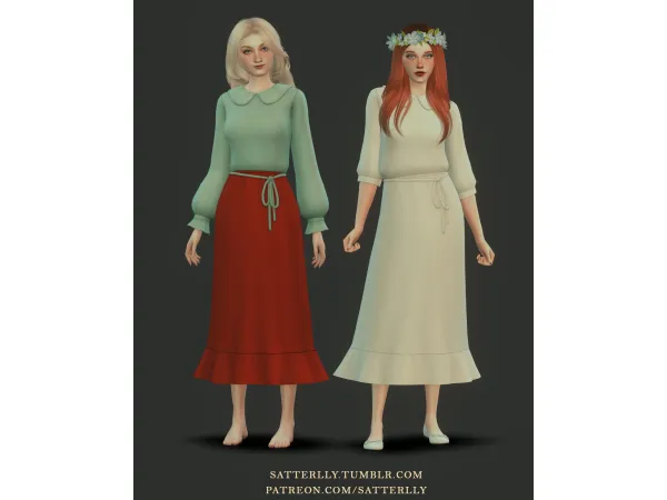Maxis Match Summer dress Ivy by satterlly - The Sims 4 Custom Content
