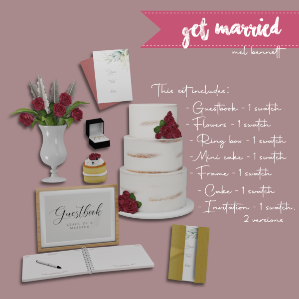 Mix Get Married Collection by melbennett - The Sims 4 Custom Content