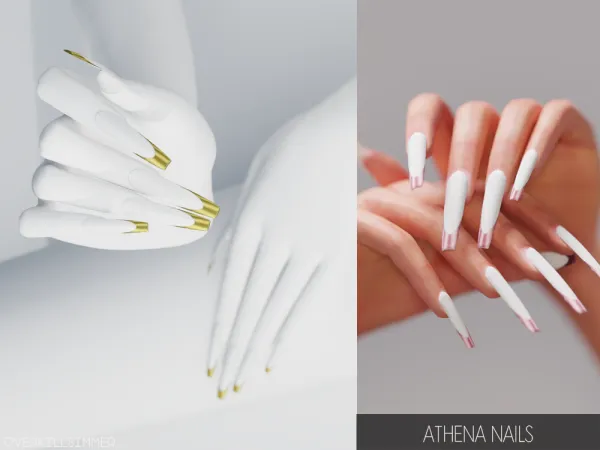 Mix Athena nails - The Sims 4 Custom Content