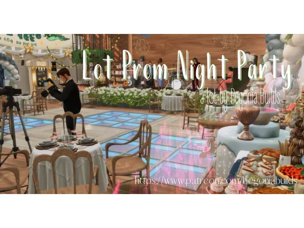 Mix Gift Prom Night Party Files Free by begoniabuilds - The Sims 4 Custom Content
