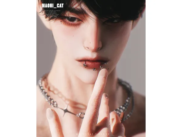 Alpha [Maoni_cat]TS Labret No1 by Maonicat - The Sims 4 Custom Content