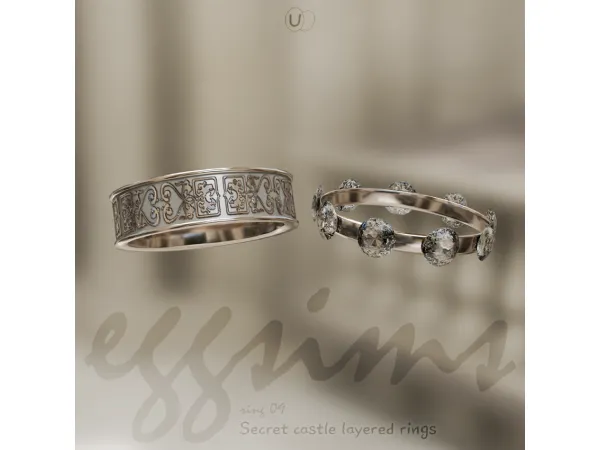 [TS4 cc] Secret castle layered rings by eggsims