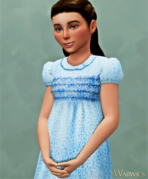 Maxis Match WARWICK Little Charlotte Dress by simsfinds - The Sims 4 Custom Content