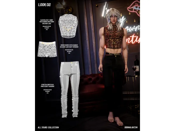 Alpha ALL YOURS COLLECTION LOOK 02 by BrinnaAnton - The Sims 4 Custom Content