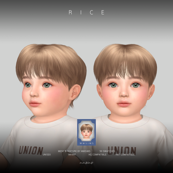 Alpha MMSIMS Hair Rice IU by simsfinds - The Sims 4 Custom Content