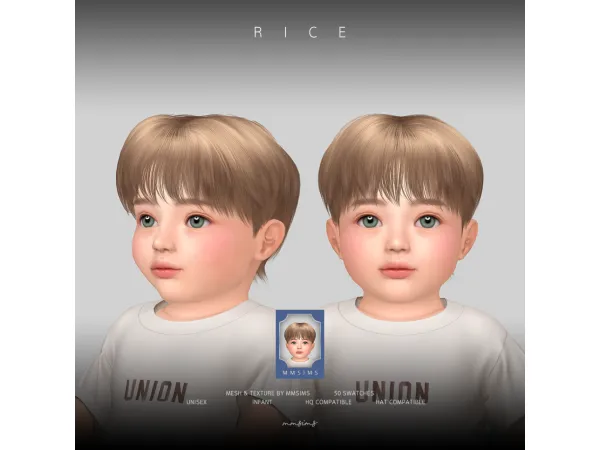 Alpha MMSIMS Hair Rice IU by mmsims - The Sims 4 Custom Content