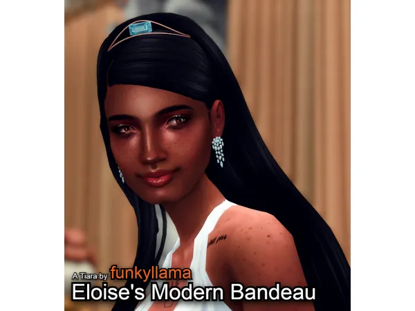 Mix Eloise's Modern Bandeau Tiara by funkyllama - The Sims 4 Custom Content