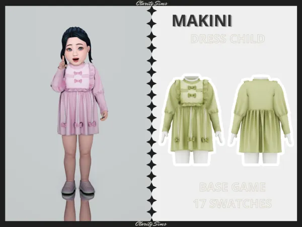 Alpha Makini Dress Toddler - The Sims 4 Custom Content