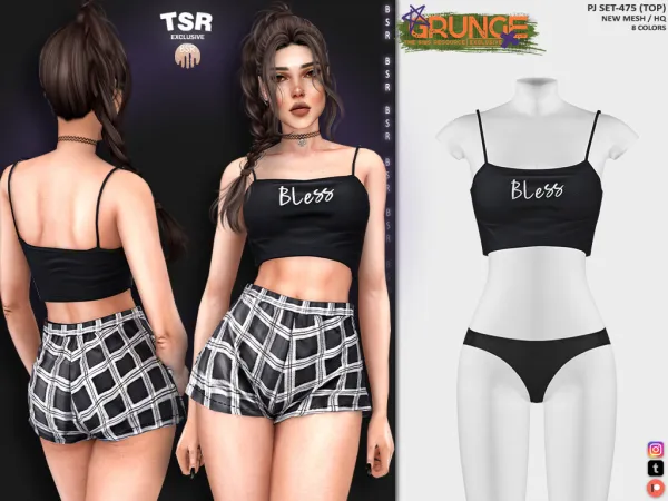 Alpha PJ SET 475 BD1254 BD1255 by busra - The Sims 4 Custom Content