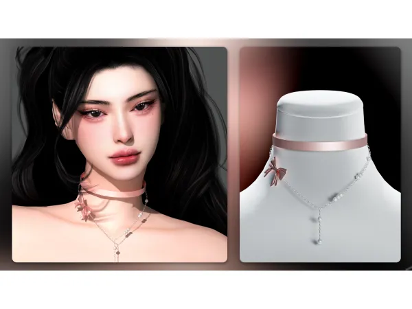 Alpha Isabella Necklace by Chih - The Sims 4 Custom Content