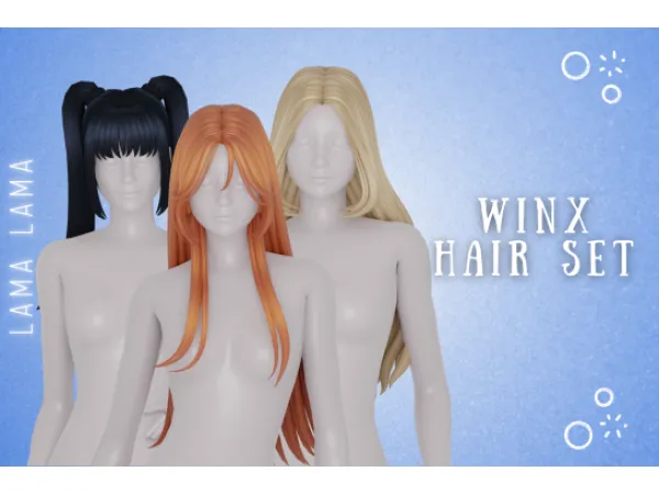 Maxis Match Winx Club Hair by lamalama - The Sims 4 Custom Content