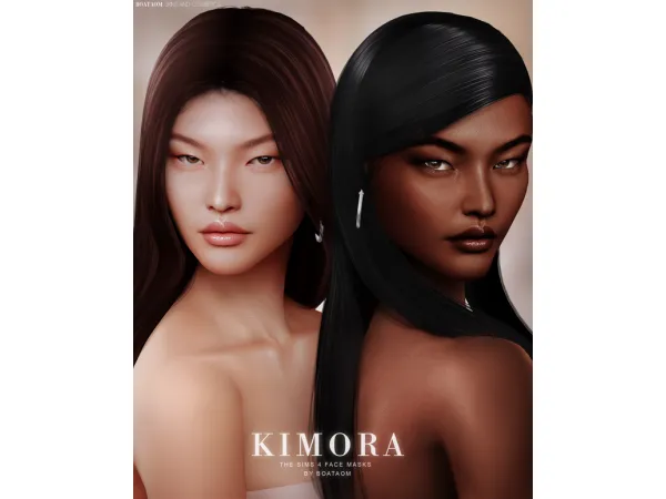 Alpha KIMORA FACE MASKS AND SKIN OVERLAY EARLY ACCESS by BoatAom - The Sims 4 Custom Content