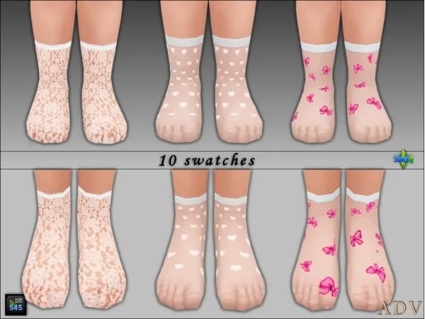 Mix Socks for girls - The Sims 4 Custom Content