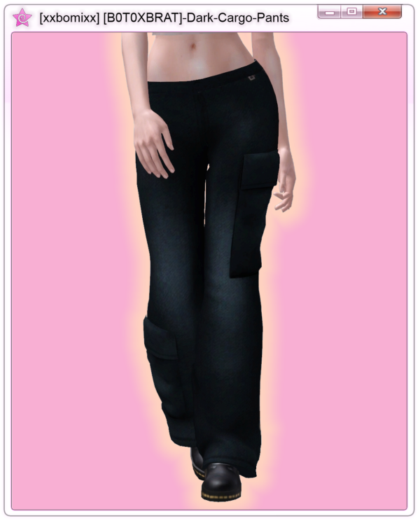 b0t0xbrat dark cargo tf af pants by simsfinds - The Sims 3 Custom Content